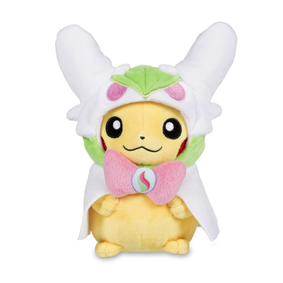 Officiële Pokemon center knuffel pikachu cosplay/poncho mega Gardevoir +/- 20CM